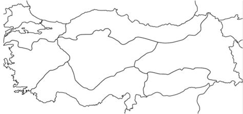 boş türkiye bölgeler haritası